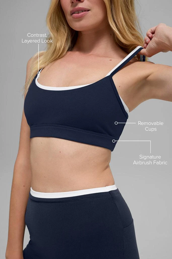 Alo Airbrush Double Up Bra - Navy/White 2