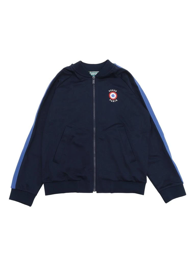Kenzo Kenzo Kids Logo Printed Zipped Jacket