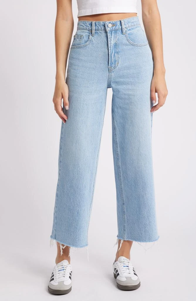 PacSun Raw Hem Crop Wide Leg Jeans 1