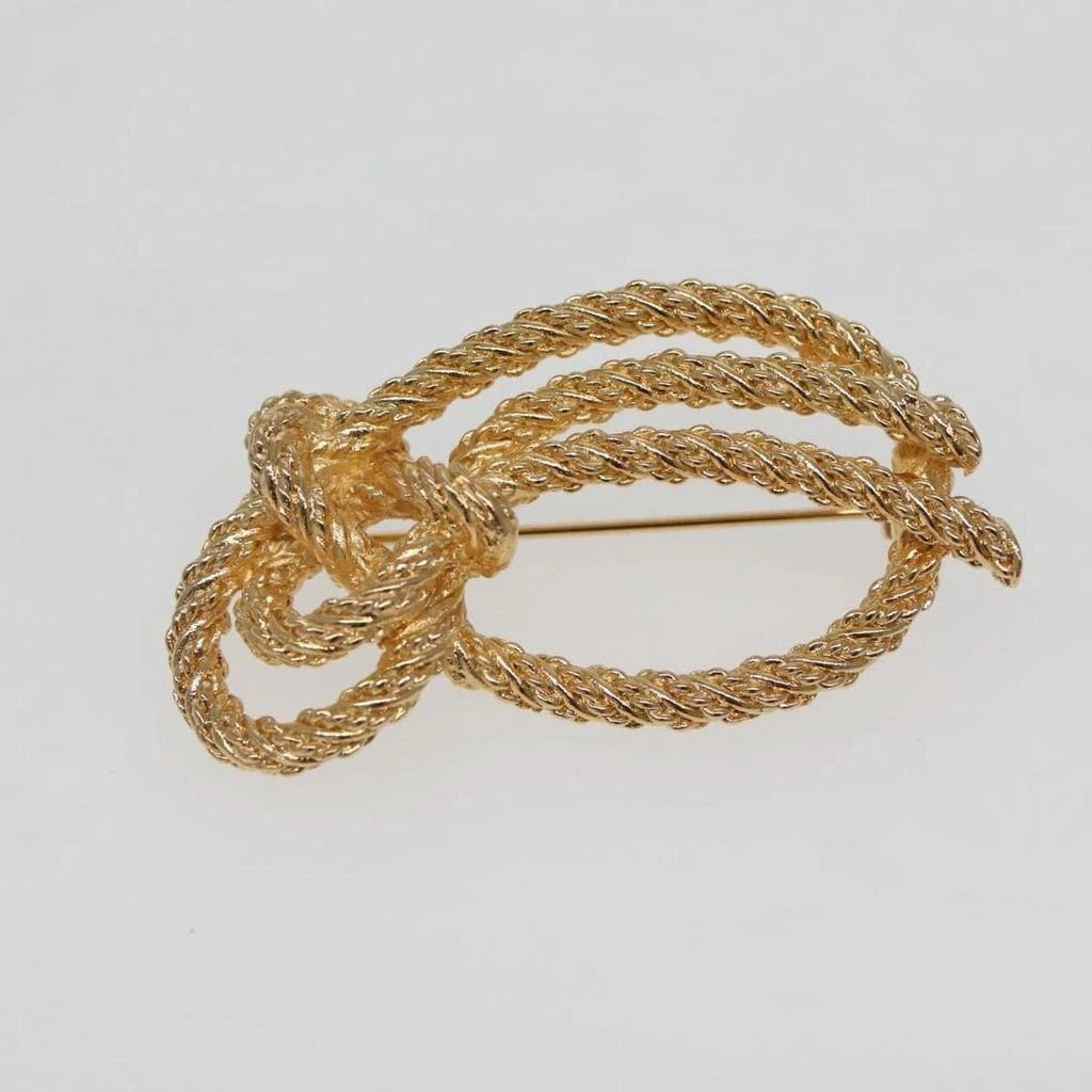 Dior Vintage Logo Bow Safety Pin Brooch Metal Metal Brooch Jewelry (Pre-Owned) 2