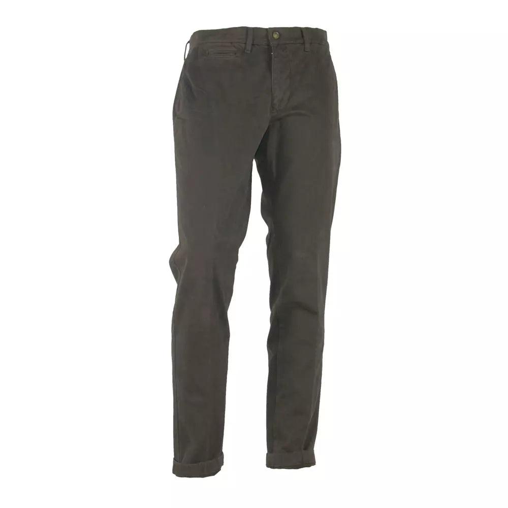 Made in Italy Made in Italy Brown Cotton Trousers