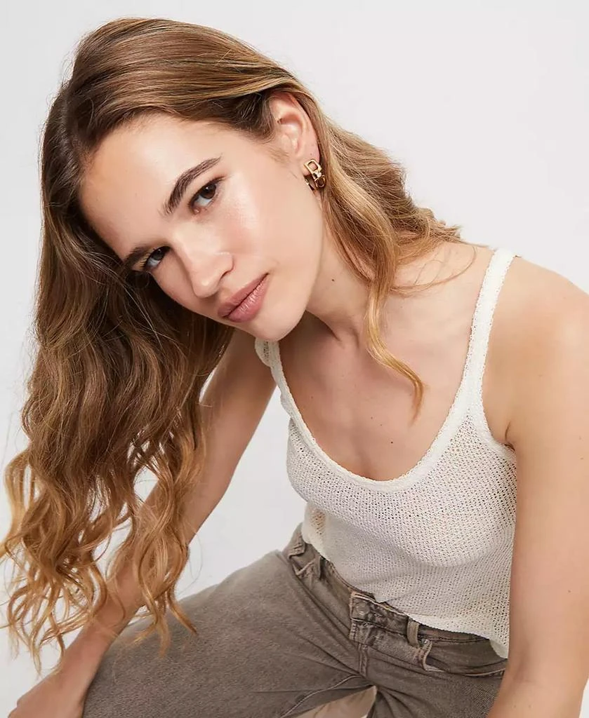 UNOde50 White Topz Double Hoop Earrings 3