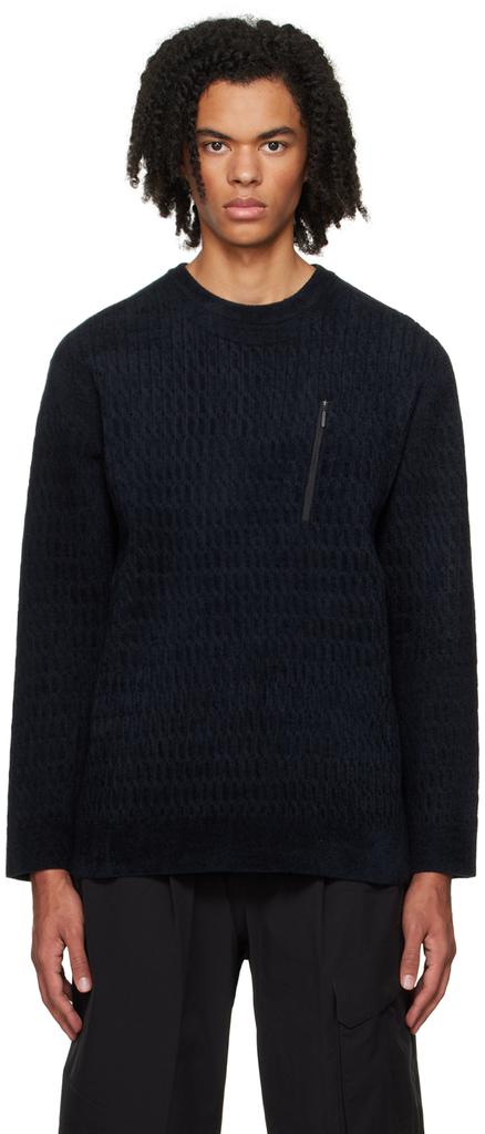 DESCENTE Black Fusion Knit Sweater