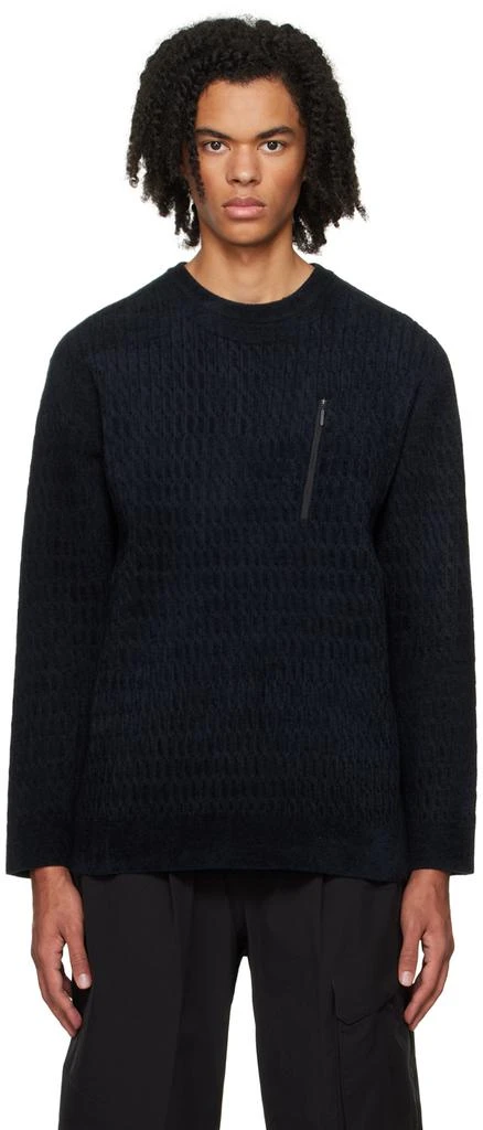 DESCENTE Black Fusion Knit Sweater 1