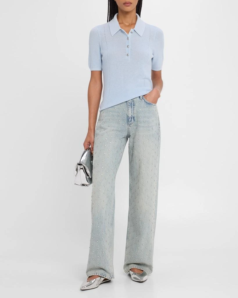 Rag & Bone Shea High-Rise Relaxed Straight Embellished Jeans 2