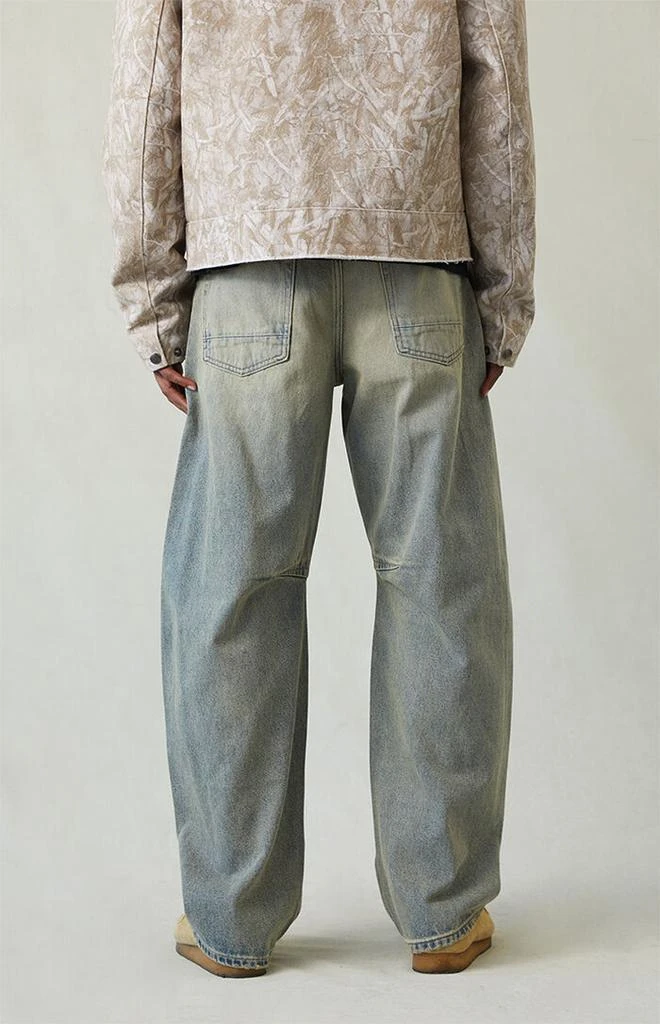 PacSun Mason Baggy Barrel Jeans Medium Indigo Tinted 4