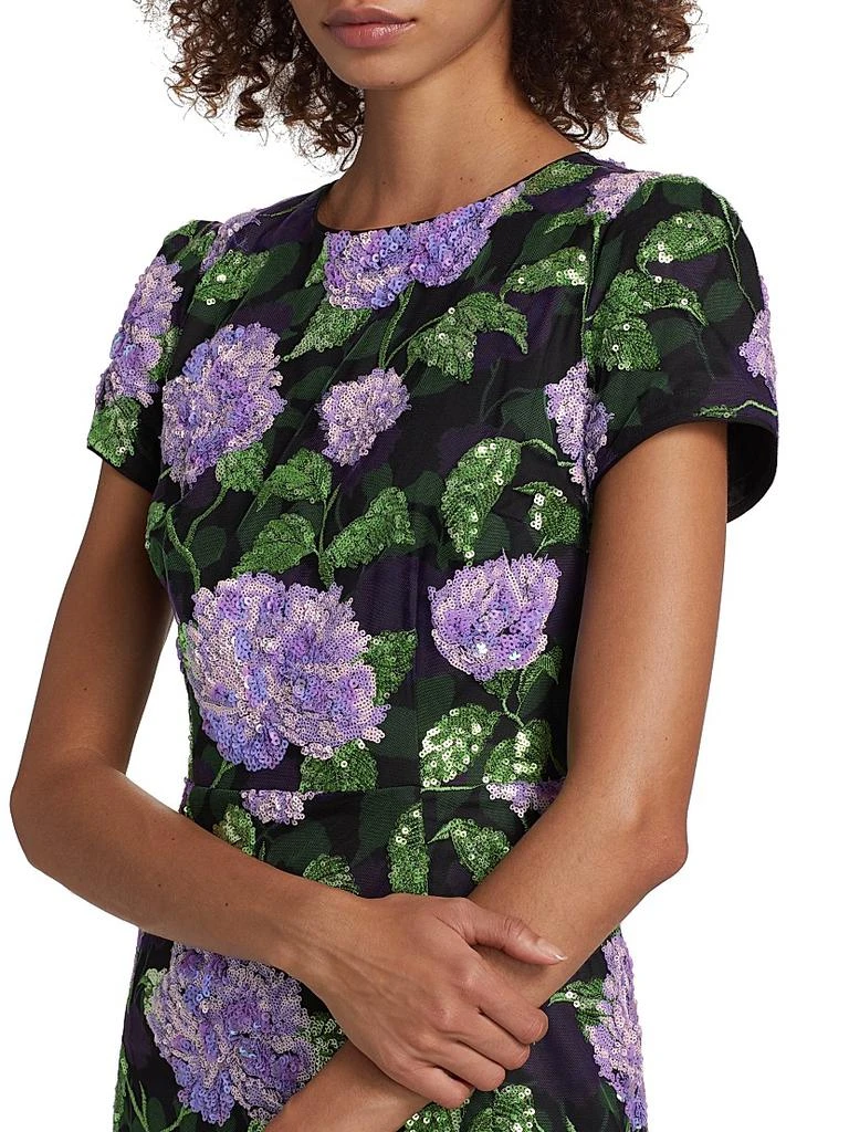 Milly Kyla Sequined Floral Minidress 6