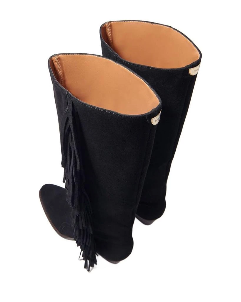 Maje Women's Fringed Suede Cowboy Boots 5