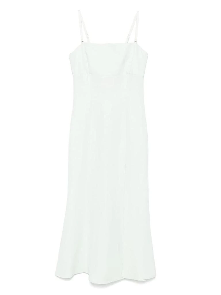TWINSET Twinset Aqua Green Midi Dress With Side Slit 1
