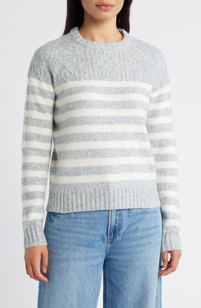 Caslon Stripe Crewneck Sweater