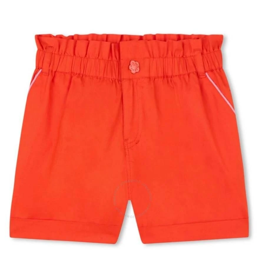 Kenzo Girls Ruffled-Waist Cotton Shorts 1