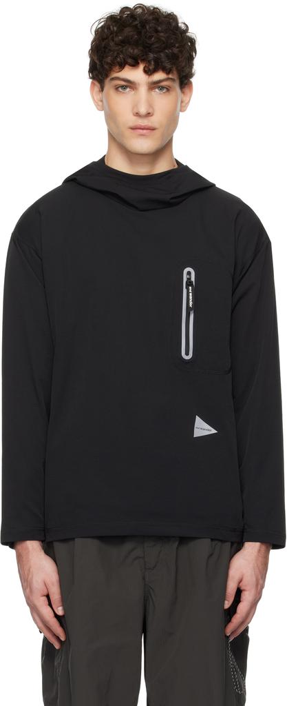 And Wander Maison Kitsuné Trak Hoodie Navy - Hoodies
