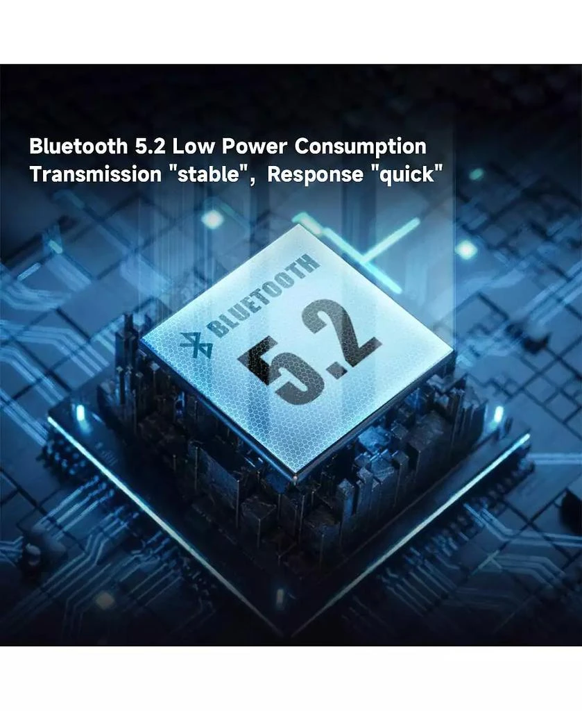 RUXING Smart 1.96'' AMOLED HD Large Screen Smart Watch For Men With Movement Call, Heart rate Blood oxygen Blood pressure monitoring, 1ATM -Blue line 9