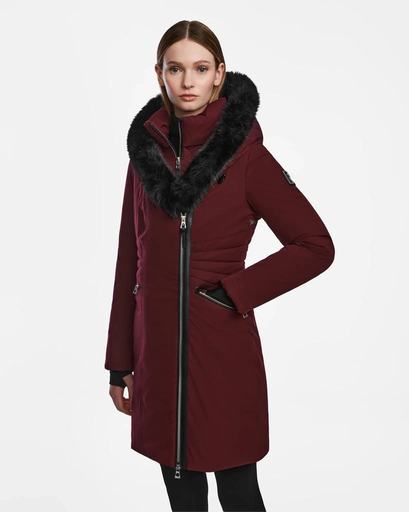 RUDSAK CORA WOMEN'S FITTED DOWN JACKET WITH REMOVABLE FAUX FUR 6