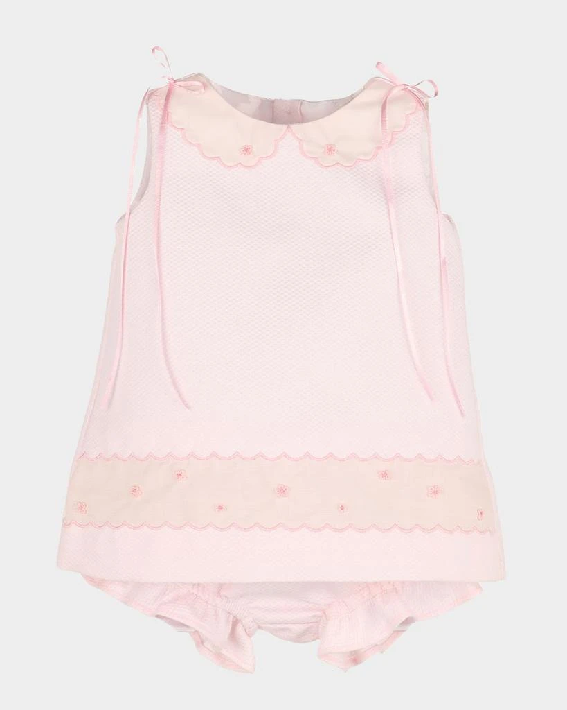 Luli 
Me Girl
s Pique Collar Dress 
Bloomers Set, Size 3M-18M