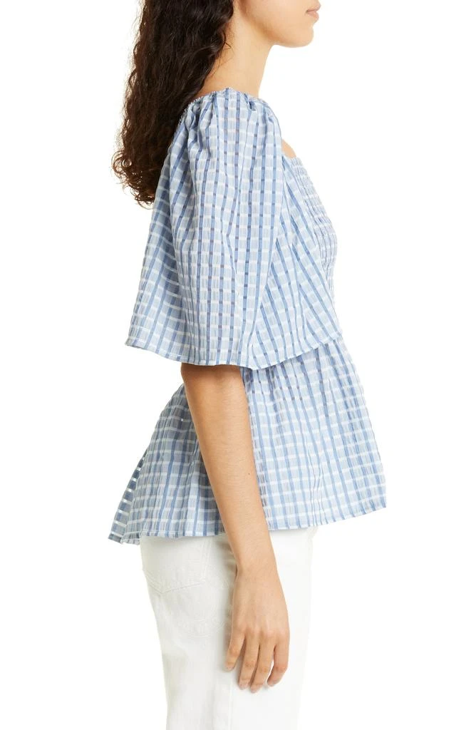 STELLA NOVA Penelope Smocked Cutout Blouse 3