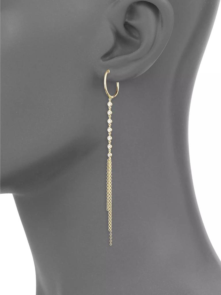 Meira T 14K Yellow Gold & Diamond Chain Drop Earrings