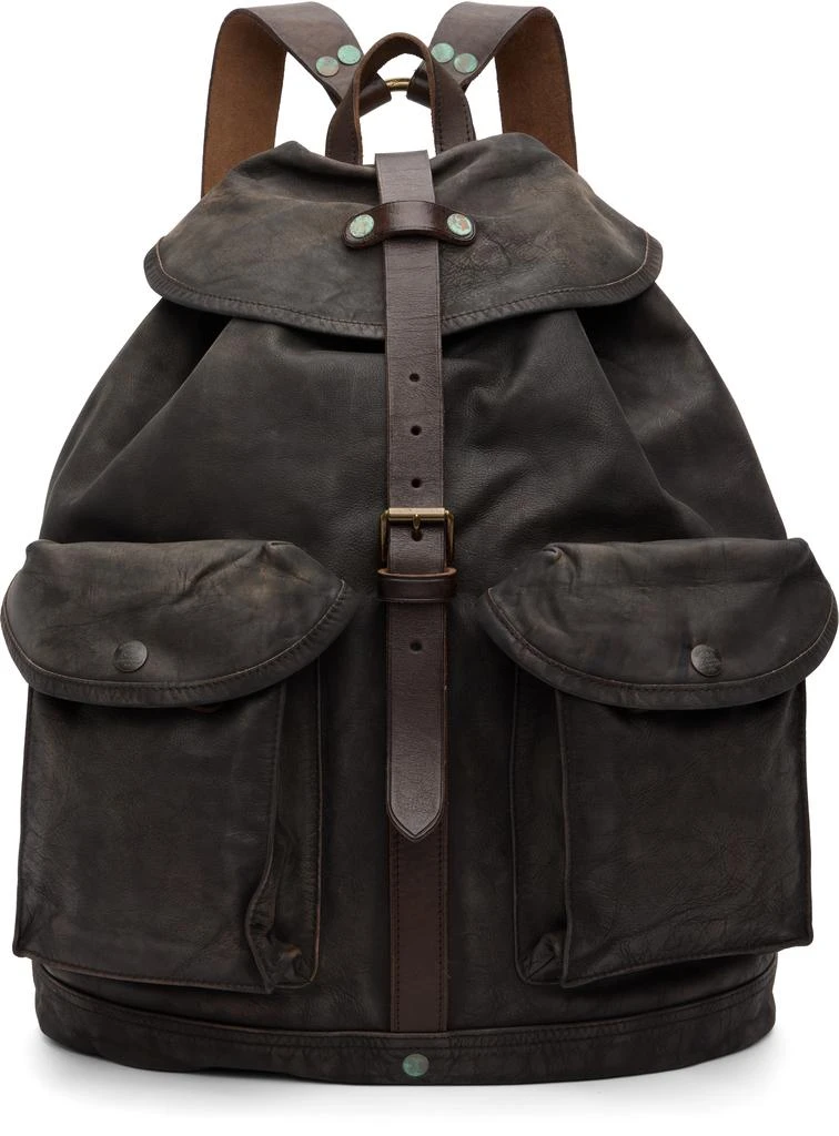 RRL Brown Leather Rucksack