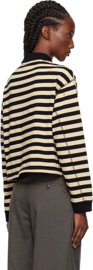 mfpen Black 
Beige Cropped Fractured Polo 3