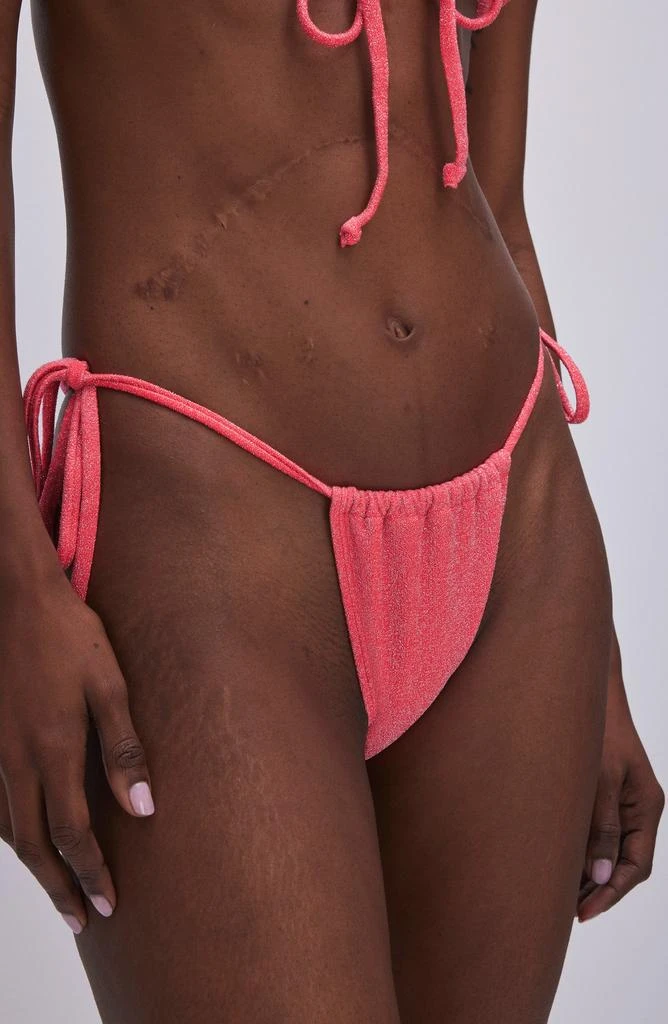 Good American Sparkle Tiny Ties Bikini Bottoms 6
