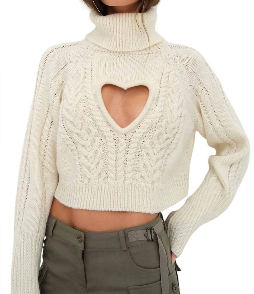 For Love & Lemons For Love & Lemons - rebecca heart turtleneck sweater 4