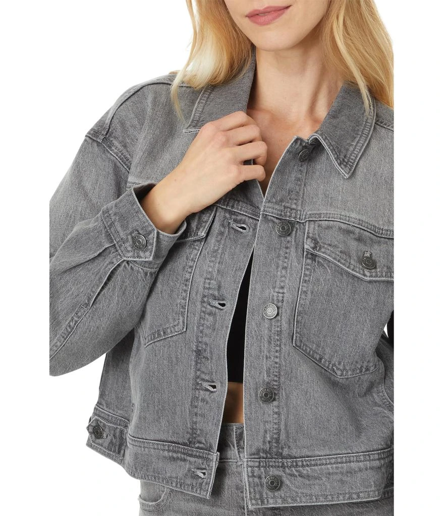 Madewell Denim Clean Crop Oversized Jeans Jacket in Hallandale Wash 3