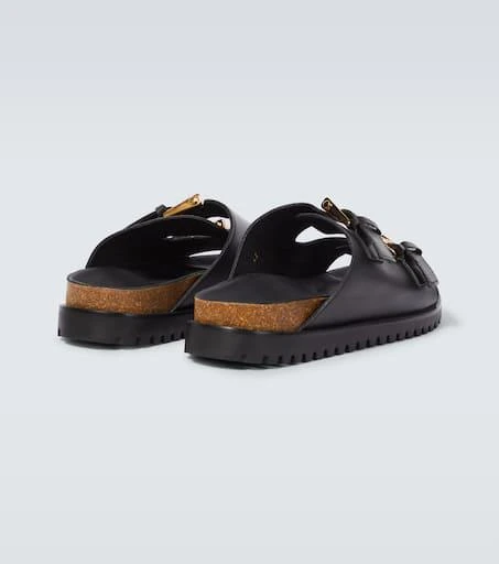 Versace Barocco leather-trimmed slides 6