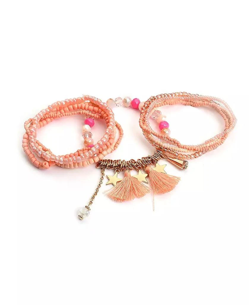 SOHI Women
s Beaded Tassel Multi-Layer Bracelet