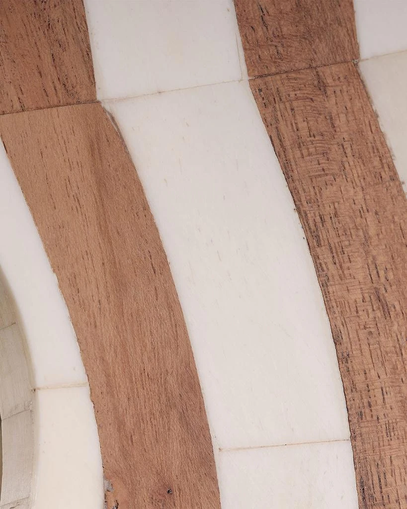 Jamie Young Bardot 60" Bone & Wood Wall Mirror 4