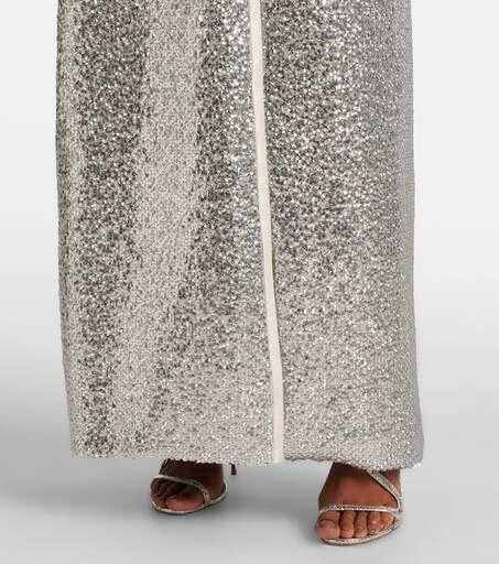 Markarian Allegra sequined wrap coat 6