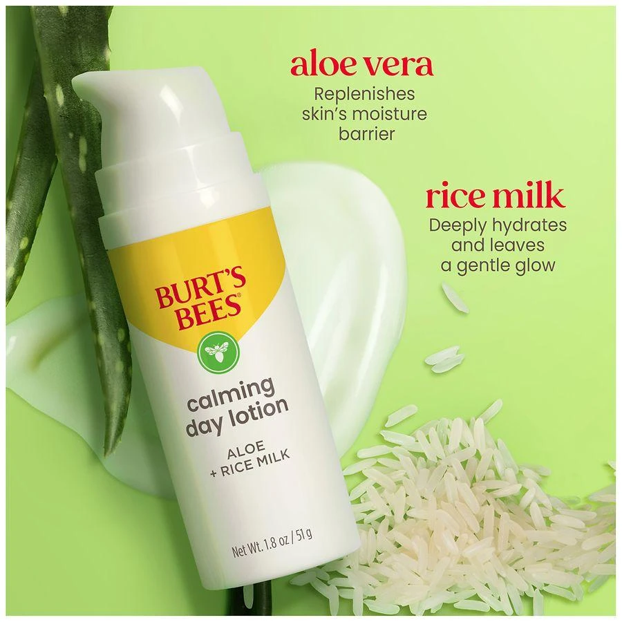 Burt
s Bees Aloe + Rice Milk Sensitive Calming Day Lotion 5
