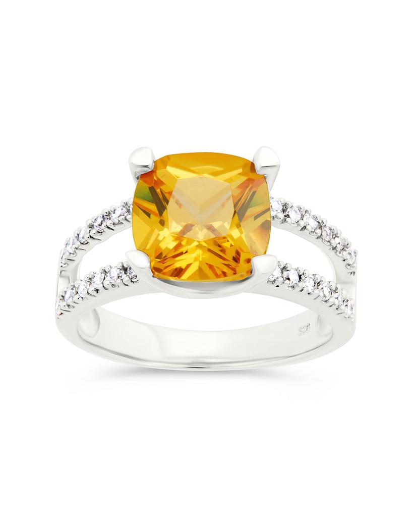 Sterling Forever Zora CZ Dome Signet Ring