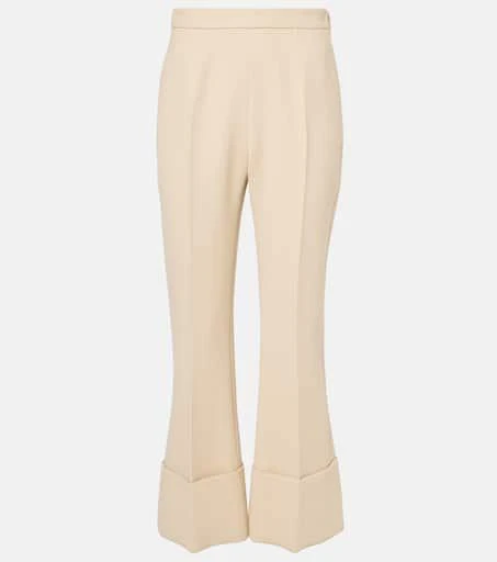 Valentino Virgin wool crêpe flared pants 1