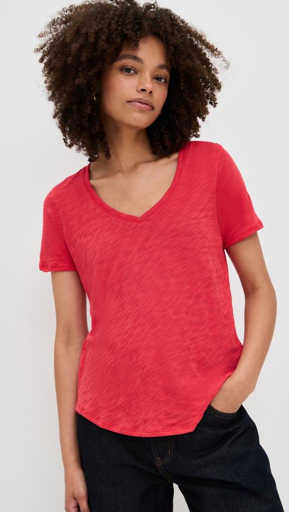 ATM Anthony Thomas Melillo Slub Jersey Classic V-Neck Tee