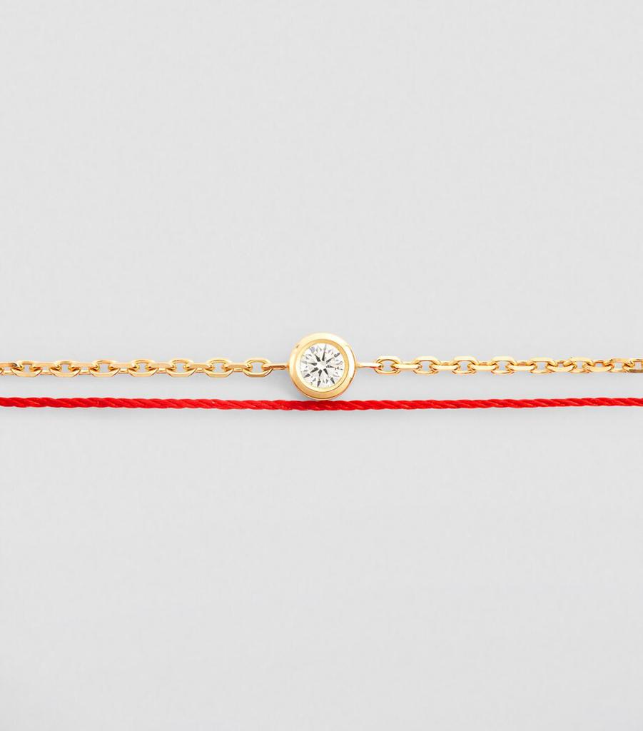 Redline Yellow Gold and Diamond Pure Duo Bracelet