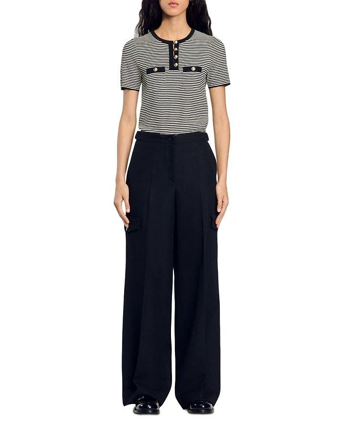 Sandro Josephy High Rise Wide Leg Pants 2