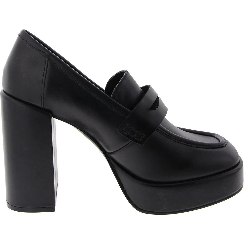 Steve Madden Ashe Womens Block Heel Slip-On Loafer Heels 6