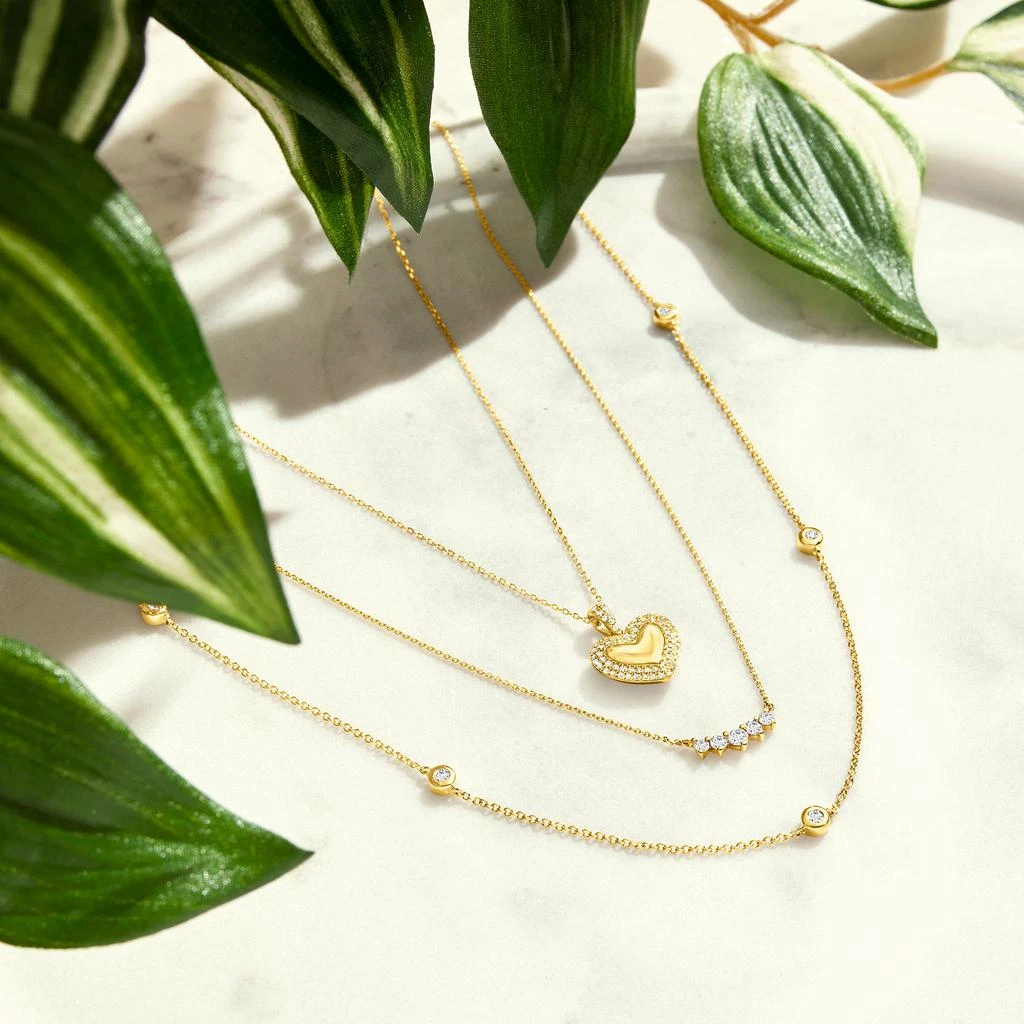 Ross-Simons Ross-Simons Bezel-Set Diamond Station Necklace in 14kt Yellow Gold 3