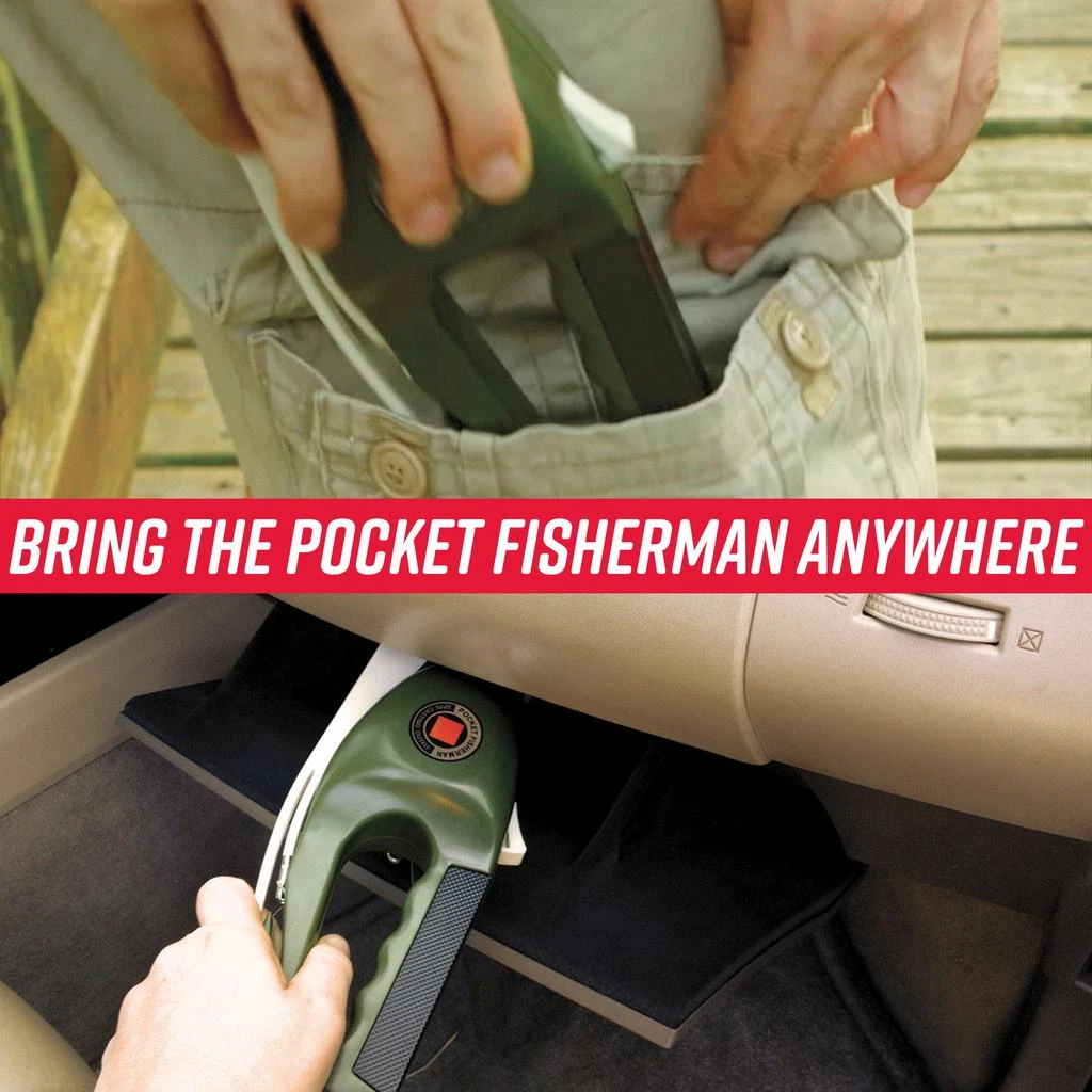 Ronco Pocket Fisherman, Portable Fishing Rod, Foldable Compact Design, Lightweight Rod and Reel for Fishing On-the-Go 3