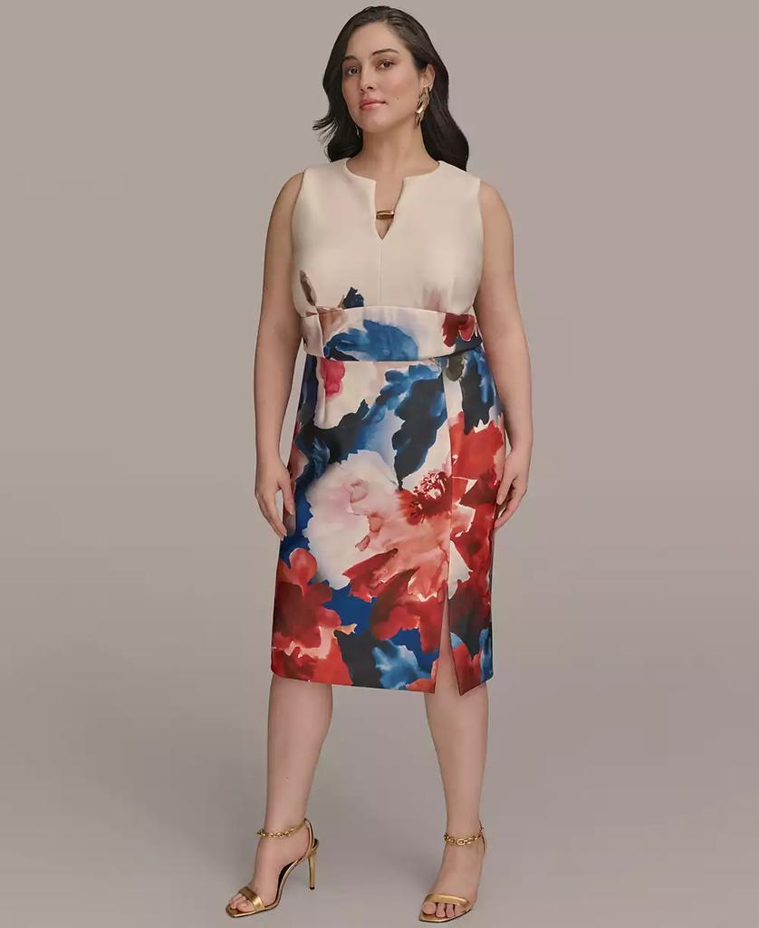 Donna Karan Plus Size Printed Sheath Dress
