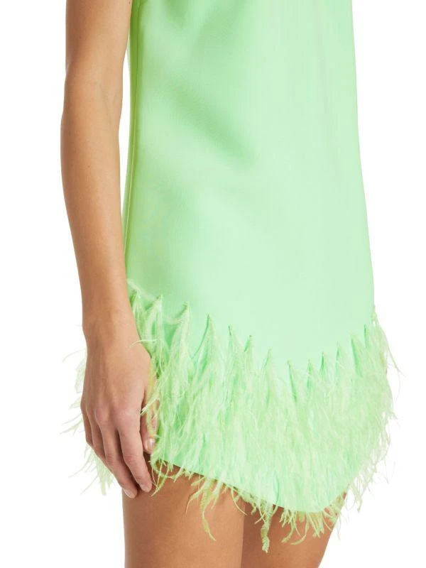 Alexis Bristal Feather-Trim Mini Dress 4