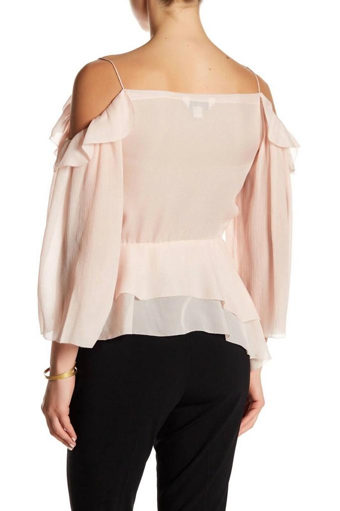 Rachel Zoe Rachel Zoe - Silk Ruffle Blush Off Shoulder Top