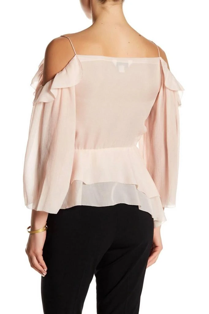 Rachel Zoe Rachel Zoe - Silk Ruffle Blush Off Shoulder Top 2