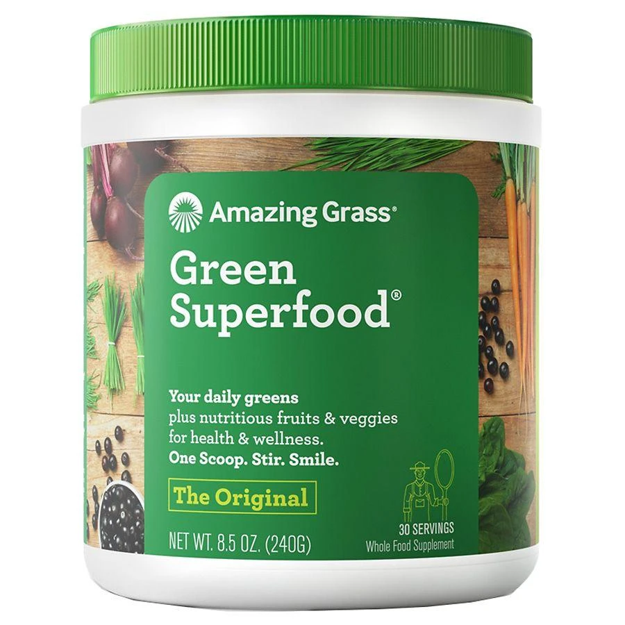 Amazing Grass Green SuperFood All Natural Drink Powder Original 1