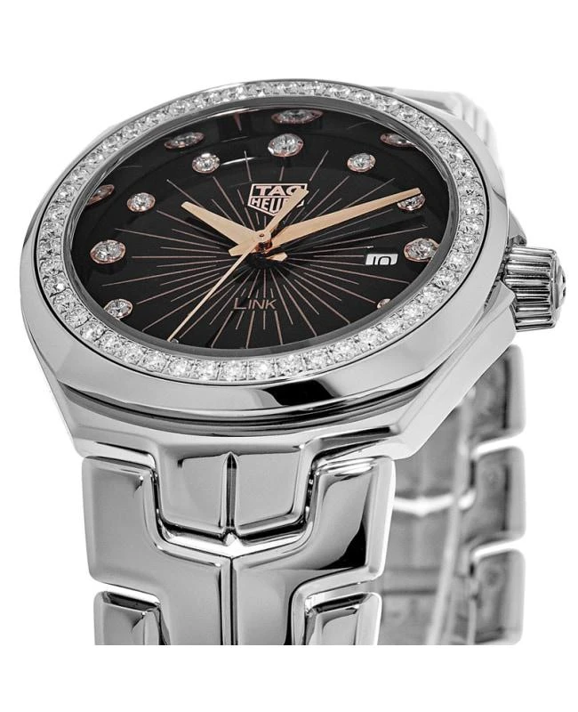 TAG Heuer Tag Heuer Link Quartz 32mm Black Dial Diamond Bezel Stainless Steel Women's Watch WBC131G.BA0649 2