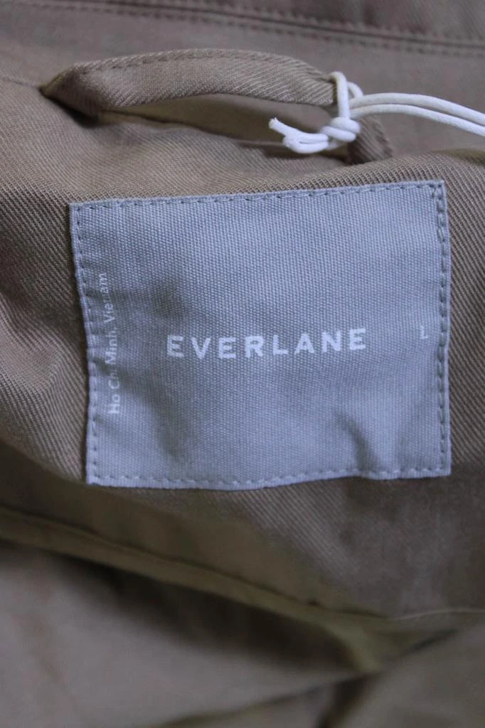 Everlane Womens Ash Brown The Gathered Drape Trench 4