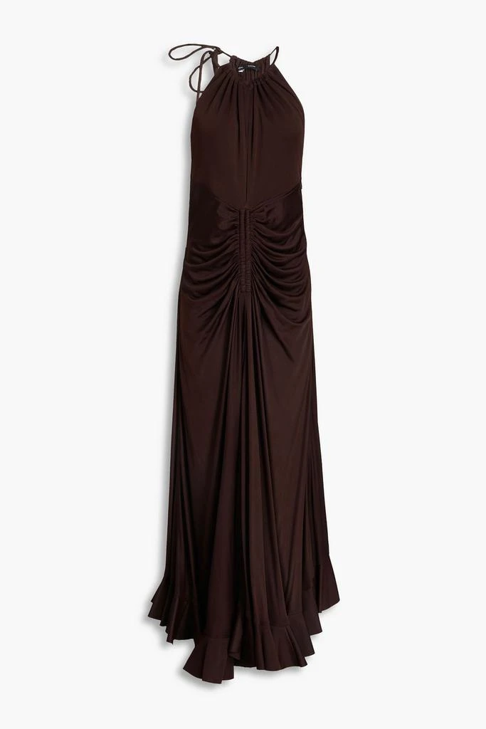 Cutout ruched jersey maxi dress – On Sale Now with Up to 70% Off