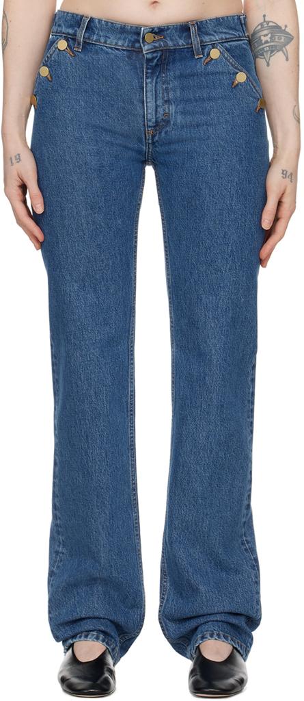 Filippa K Blue Classic Straight Jeans