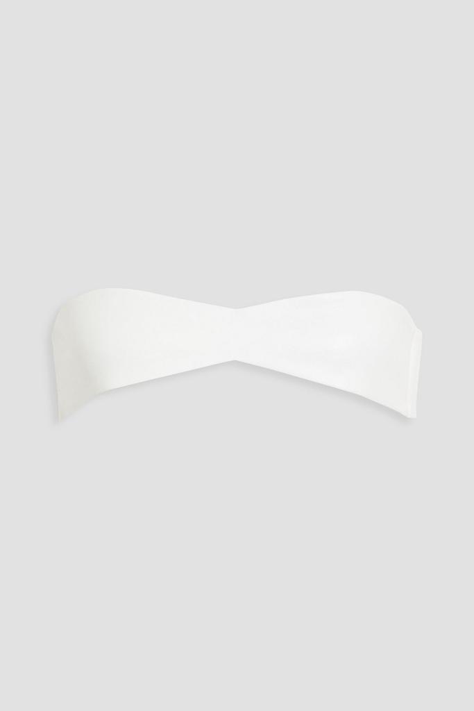 MÔNOT Strapless leather bra top