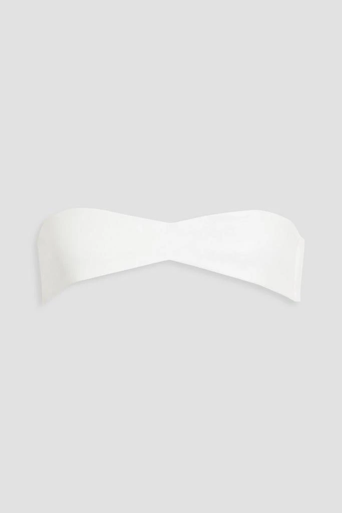MÔNOT Strapless leather bra top 1